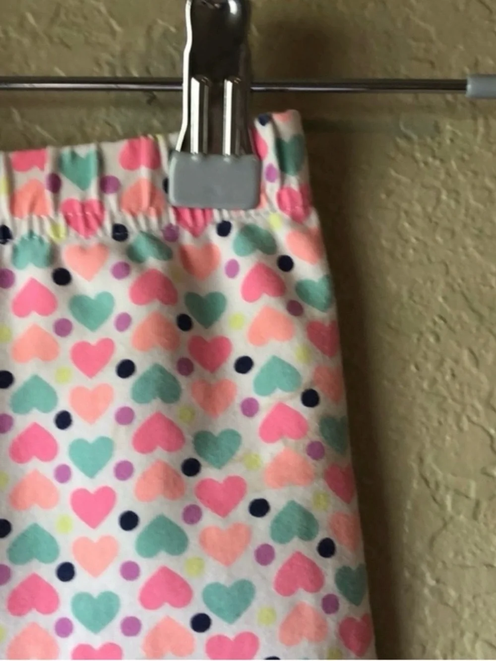 Carter’s Shorts Girls Elastic Waist Hearts Patterned Casual Activewear Size 7